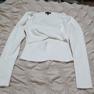 Dynamite Off-White Long Sleeve Blouse